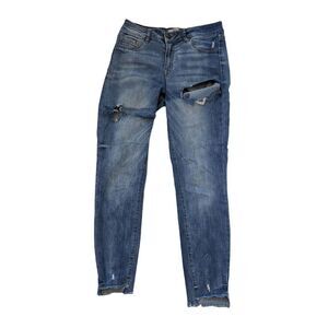 Refuge Jeans Distressed Women's 4 Denim Light Wash Skinny Light Stretch